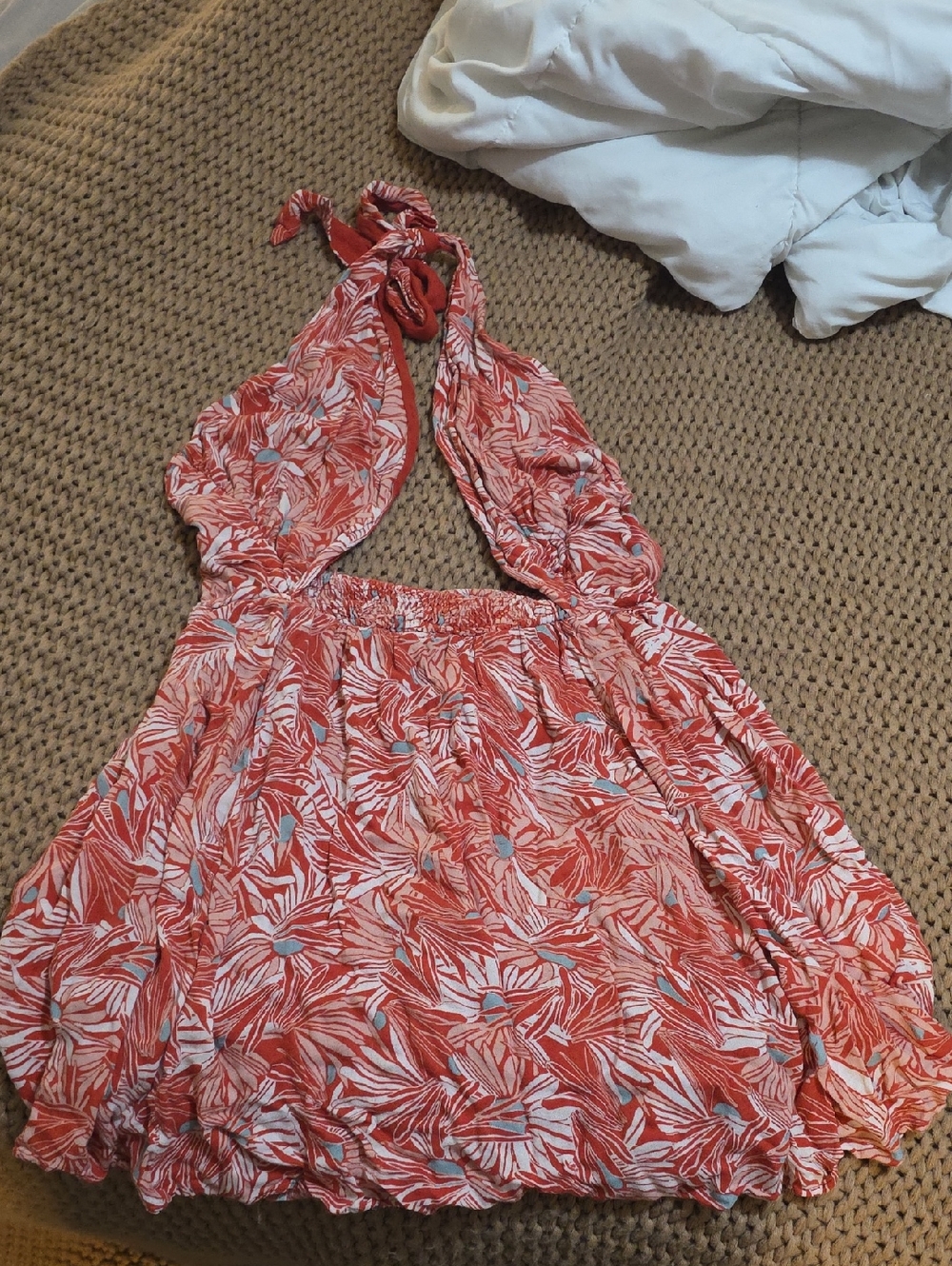 Free People Rust Orange Flowy Mini Dress Or Could Work As A Top
